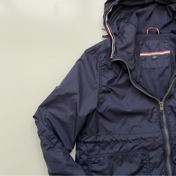 TOMMY HILFIGER Navy Blue Utility Full Zip Windbreaker Size XXS - Picture 2 of 13